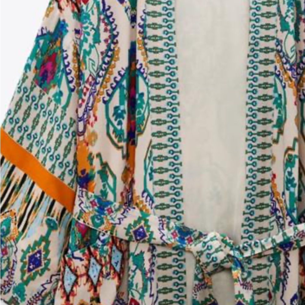 Colorful Patterned Kimono